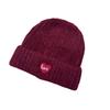 Red white warm knitted hat women's autumn and winter love embroidery casual versatile ear protection face small wool hat