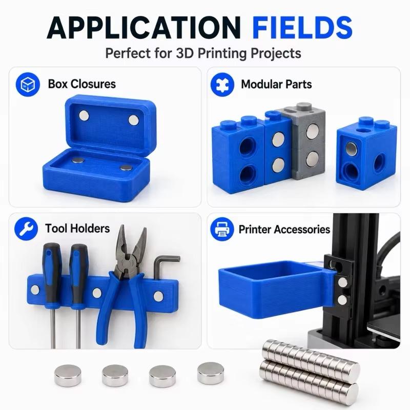 50Pcs 3X2Mm 4X2Mm 5X2Mm 6X2Mm 8X2Mm 10X2Mm 5X3Mm 6X3Mm 8X3Mm 10X3Mm Mini Magnets For 3D Printing Refrigerator Office Diy Crafts