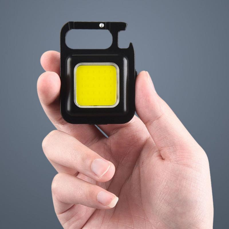 Strong Light Portable Mini Work Light Keychain Small Flashlight Multifunctional Portable Light Rechargeable Light Home Flashlight