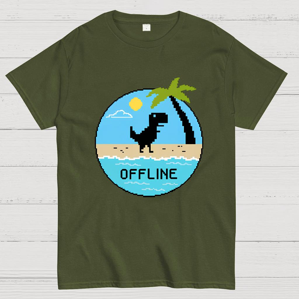 Dinosaur Offline Nerdy T-Shirt