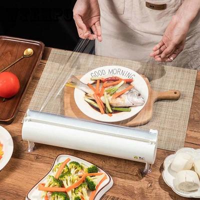 Cortador Vertical de Film Adherente Doméstico Divisor de Papel de Aluminio Caja de Almacenamiento de Cocina con Ventosa Dispensador de Envoltura de Alimentos Manteniendo Fresco Cortador de Film Conservante