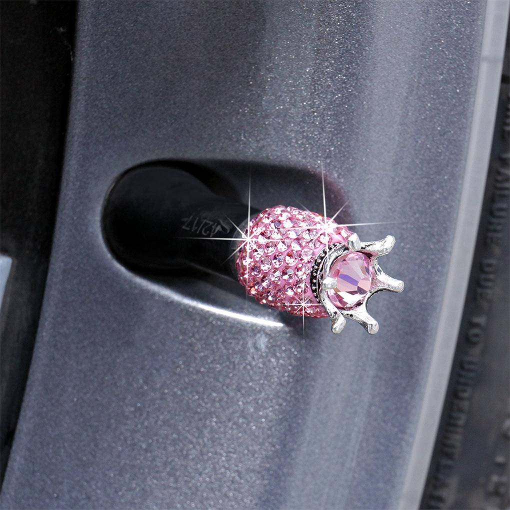 4 Pieces Universal Tire Caps Crown Shaped Tires Cover Part Tyre Stem Replacement Part Tyres Accessories Modification Parts