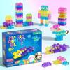 Blocs de Construction en Gelée Douce Sensoriels Jouet Squishy Compressible & Extensible pour Enfants Adolescents Décoration de Table Parfaite Blocs Puzzle Cadeau
