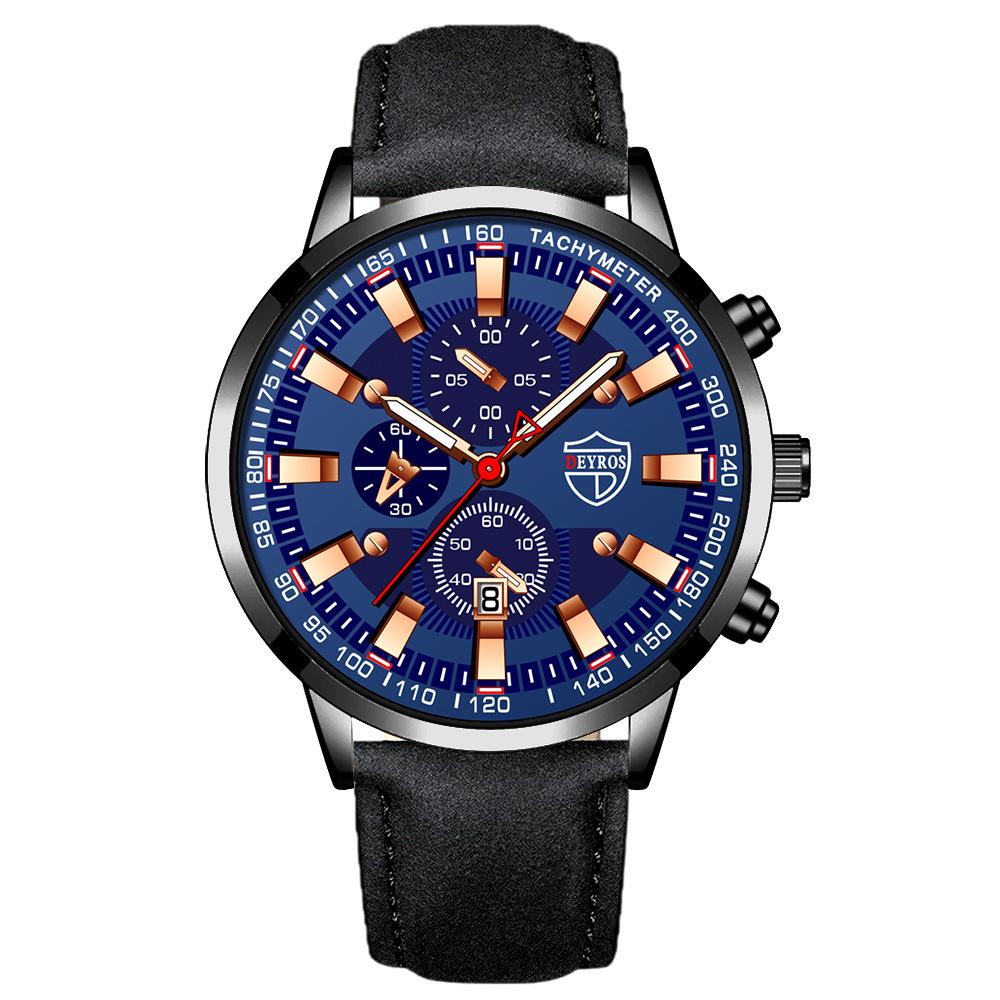 Stainless Steel Strap Watch Men'S Fashion Luminous Calendar Automatic Quartz Watch