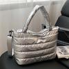 Christmas Bags Women Winter Handbags Mobile Space Glossy Female Bags Cotton-padded Jacket Shoulder Handbag