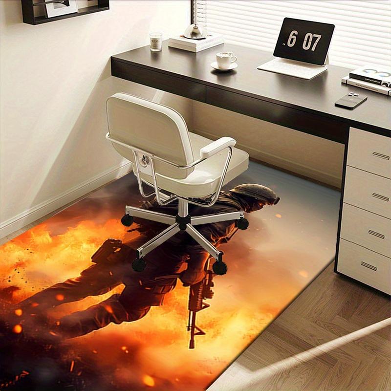 1pc Soldier,Battlefield,Firefight Office Carpet Soft Polyester Non Slip Machine Washable Indoor Carp