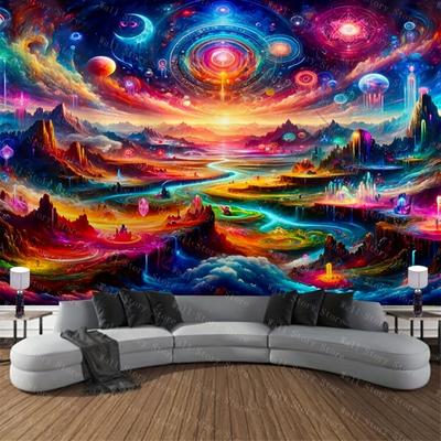 Tapisserie Galaxie Moderne Tapisserie Espace Extérieur Murale pour Salon Tapisserie Chambre à Coucher Tapisserie Bureau Maison Tapisserie de Chevet