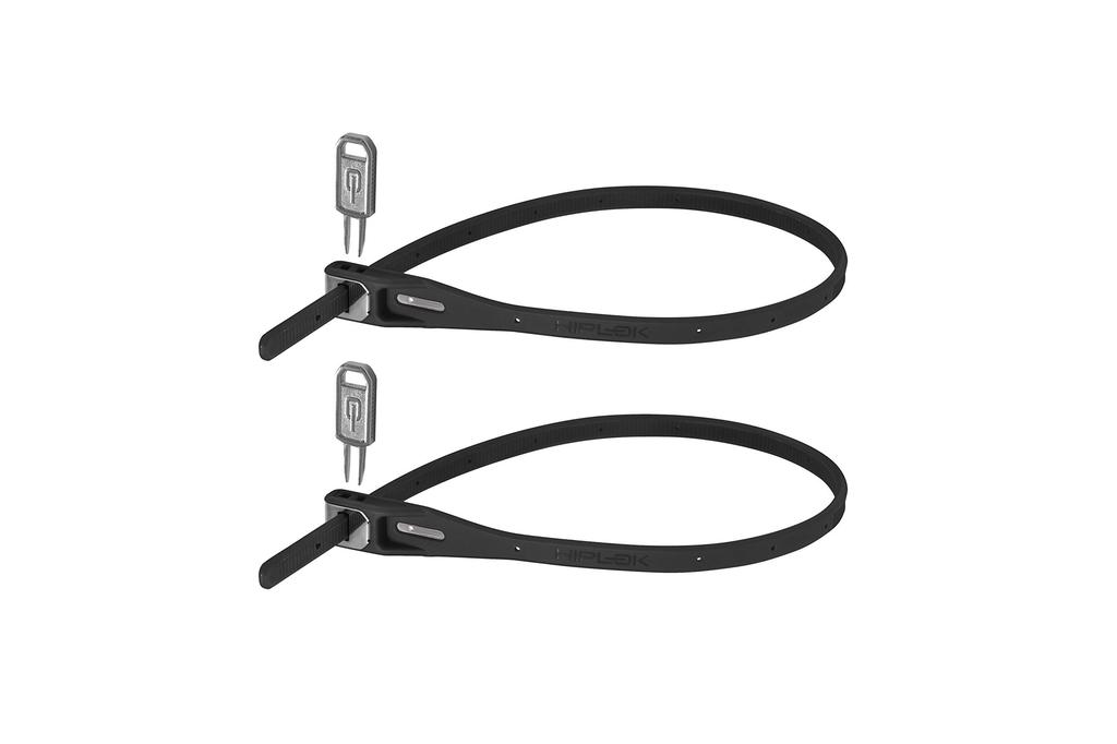 Hiplok Z LOK Twin Pack Protective Inner Diameter Multi-Functional Strap, Black, 16.5"
