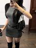 High-End Elegant Knit High Neck Bodycon Dress - Sophisticated Summer Style