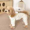Warm Elastic Pet Jumpsuit Windproof Dog Fleece Pajamas Pet Four Legged Pants  Small Medium Dogs