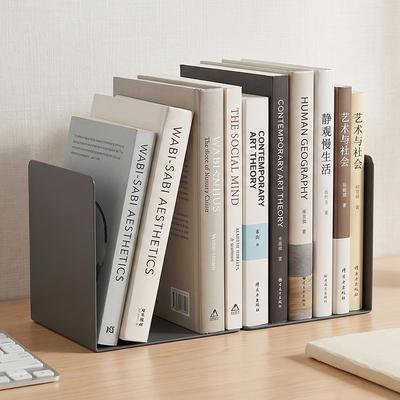 Modern Simple Bookstand, Steel Plate Desktop Book Storage Rack, Desk Shelf, Student Office Use