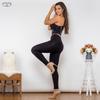 Shascullfites Shaper Set Black Cotton Zipper Shaper Push Up Top High Waist Thicker Butt Lift Leggings Women's Suit