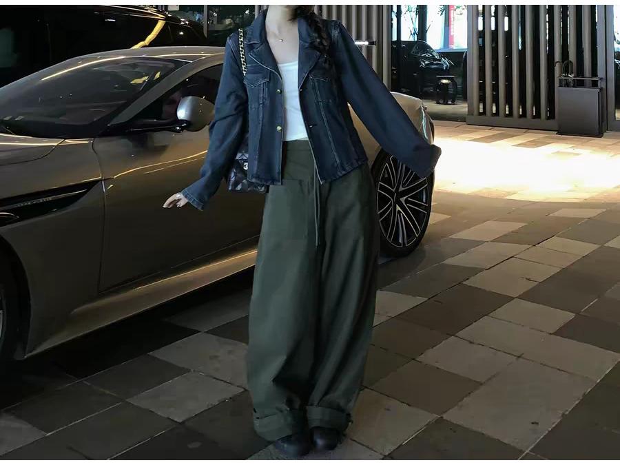 Blues Moment Retro Distressed Denim Jacket for Women, Early Autumn Korean Style