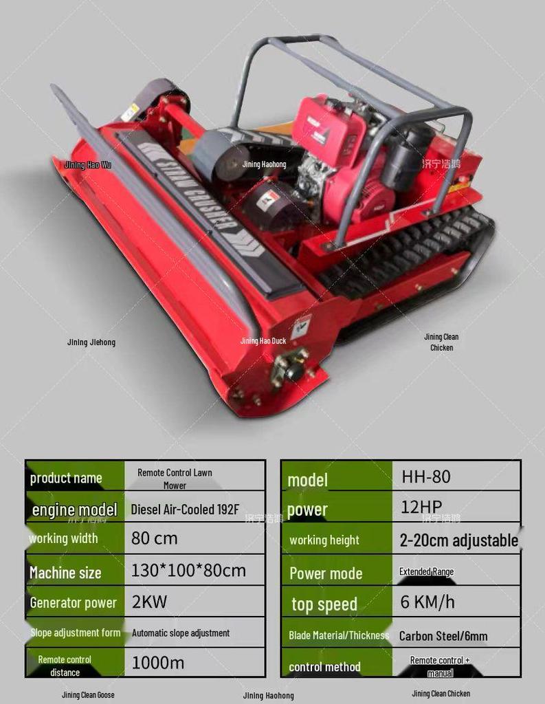 Remote-Controlled Self-Propelled Diesel Lawn Mower & Brush Cutter Robot