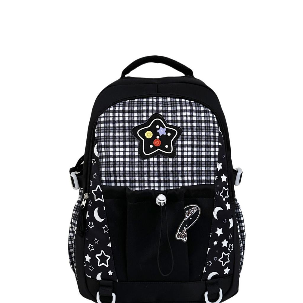 Schoolbag Japanese Small Fresh Girl Schoolbag Ins College Style Cute Backpack Junior High School Student Plaid Large Capacity Backpack