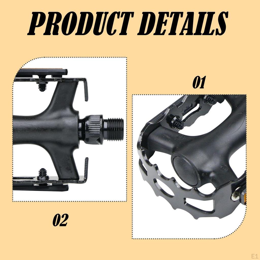 2x Bicycle Pedals Accessory Replace Parts Supplies High Performance Ultralight Non Slip Easy