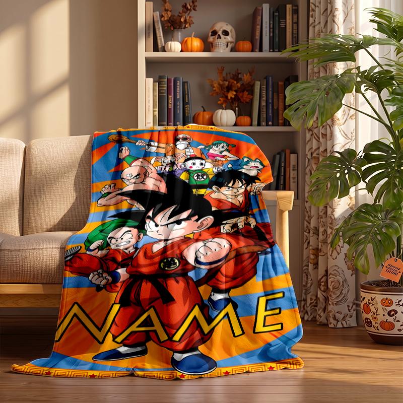 Dragon Ball Custom Flannel Blankets Soft Warm Cozy Throws for Home Decor Holiday Gifts