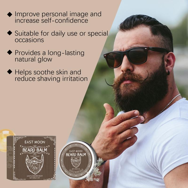 East Moon Men S Beard Wax Care Improve Smooths Gentle Smooth Moisturize Soften Deep Conditioner Styling Beard Balm For Men one size