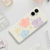For Samsung Galaxy A07 4G Case Four Color Flowers Pattern Printing Straight Edge TPU Phone Back Cover