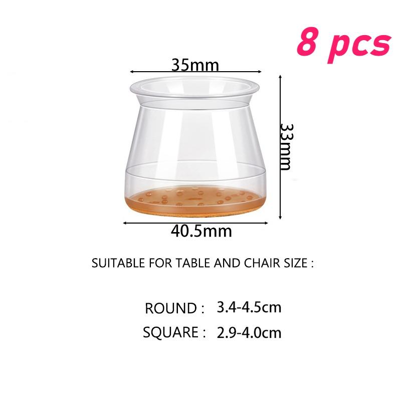 8/24pcs Silicone & Felt Chair Leg Floor Protectors - Anti-Scratch, Noise-Reducing Furniture Sliders for Protecting Hardwood/Tile Floors