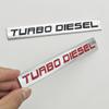 3D Chrome Metal Car Sticker TURBO DIESEL Logo Emblem Rear Trunk Fender Badge Decal For Isuzu Kia Hyundai Toyota Ford Accessories