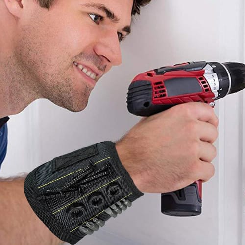 Magnetic Wristband, Magnetic Wristband for Screws - Magnetic Wristband for Tools Magnet Nail Wrist Holder - Wristband with Strong Magnet, Holds Screws