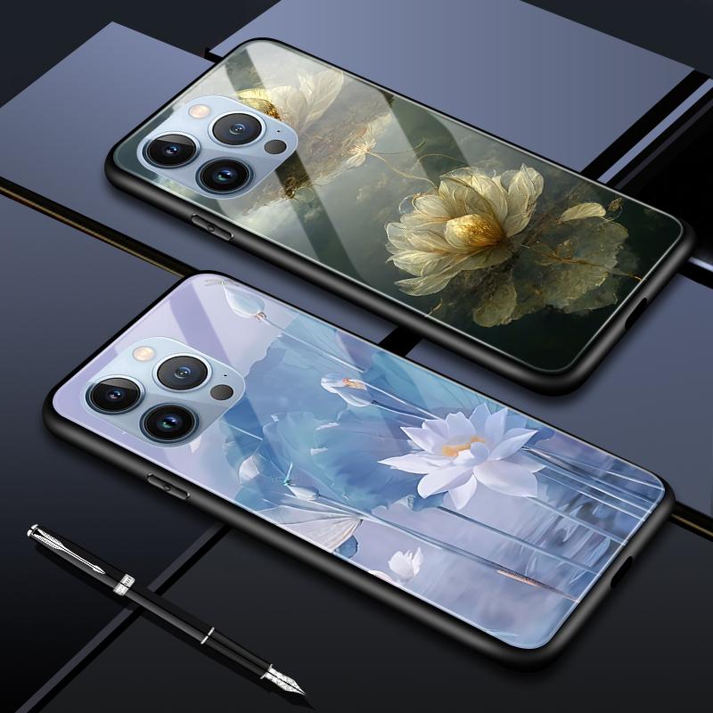Tempered Glass Phone Case For OPPO Reno13 Reno14 Realme 11 12Pro 14 GTNeo6 C21Y C53 C75 OnePlus Nord2 NordCE3Lite Soft Edge Shockproof Smooth Shell