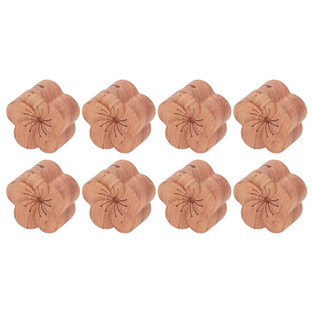 8pcs Essential Oil Car Diffuser Plum Flower Shape Simple Compact Rosewood Material Aroma Diffuser