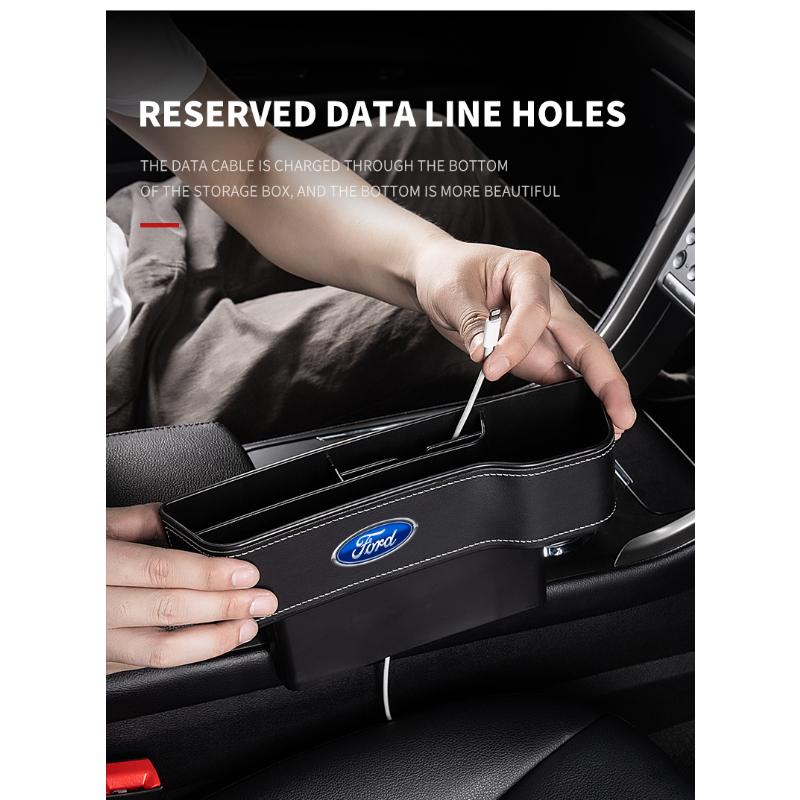 Organizér do mezery autosedačky Multifunkční úložný box Kapsa na pohár Pro Ford Focus Mk2 Mk3 Fiesta Ranger Mondeo S-MAX Kuga Mustang