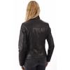 SKINOUTFIT Women's Black Biker Motorcycle 100% Genuine Lambskin Leather Jacket Casual Wear