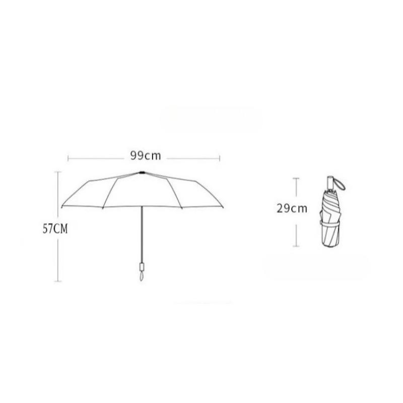 Lightweight Folding Umbrella UV Protection Sun Umbrella Waterproof Rain Umbrella Compact Portable for Travel Outdoor Commute Leisure