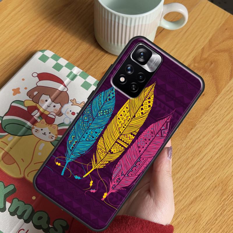 AZTEC FEATHERS Case For Xiaomi Redmi Note 14 Pro 13 12 11 10 15 Pro Plus Redmi 15 C 13 10C 12C 14C 13C Cover