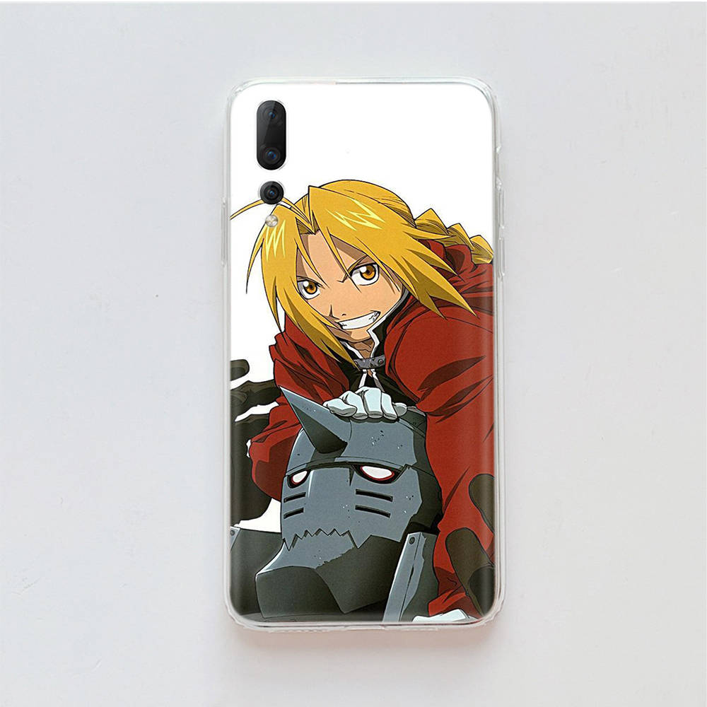 

Прозрачный чехол для Samsung A04 A14 A23 M33 M53 Realme 10 9 C35 C55 VIVO X80 Infinix Hot 30 Note 11 Tecno Spark 8P Pro W-66 Fullmetal Alchemist VIVO Y16 кожа буйвола