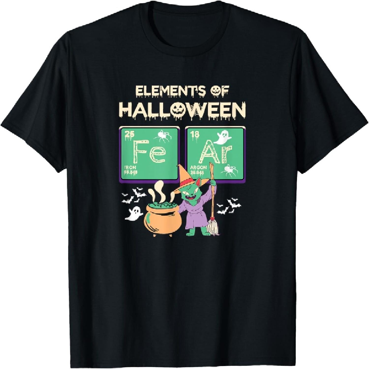 Element s of Halloween Costume fear funny T-Shirt S