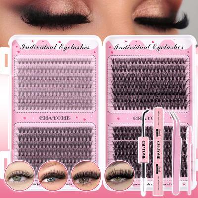 640 Tufts Of Diy Single Tufts Of Hair 10D100D Natural Dense D Song Segmented False Eyelash Extension Set