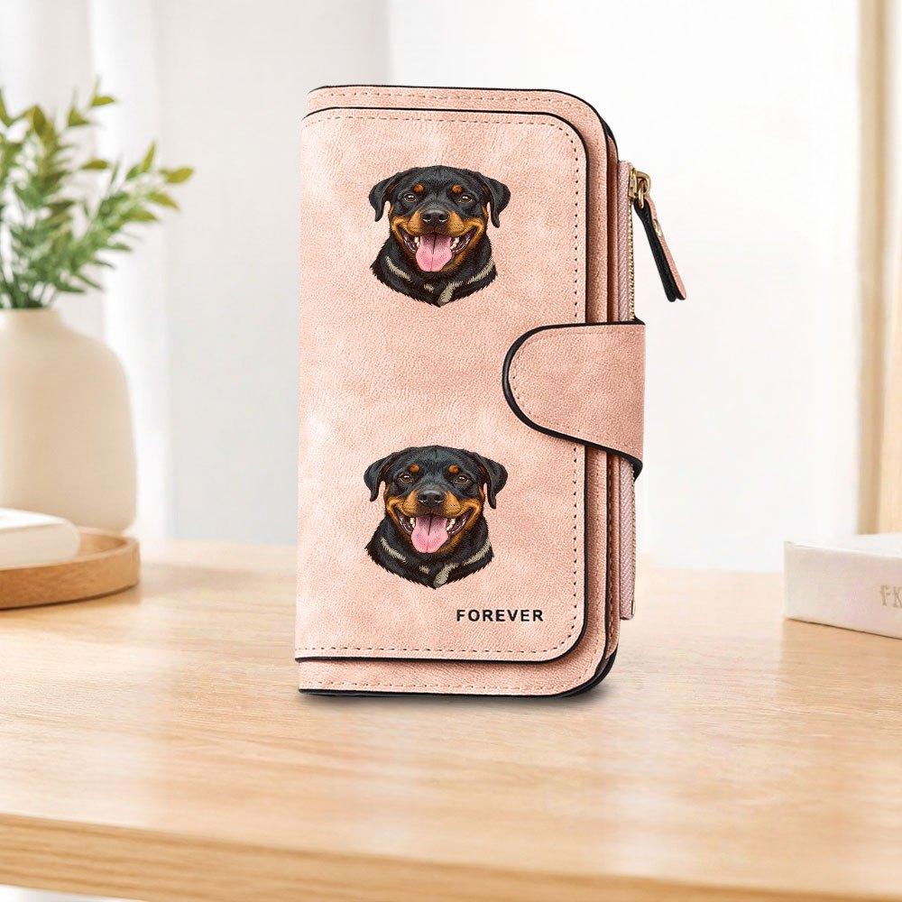 Rhine Western Dog Pattern Long Zipper Wallet Large Capacity Card Holder Unisex Fashion Clutch Bag Stylish Zipper Coin Purse Perfect For Daily Commute