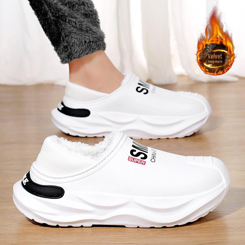 2024 Men's Waterproof Non-Slip Cotton Slippers for Winter - Warm, Large Size, Ideal for Driving and Outdoor Use