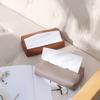 PU Leather Tissue Box Cover Rectangle Tissue Holder for Car Room Bathroom Decor Bedroom Ornament Folding Tissue Covers
