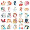 50 Cute Cartoon Animation Stickers for Suitcases, Motorcycles, and Helmets