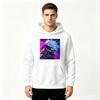 Men Anime Character Print Pullover Hoodie Casual Long Sleeve Loose Streetwear Sweatshirt
