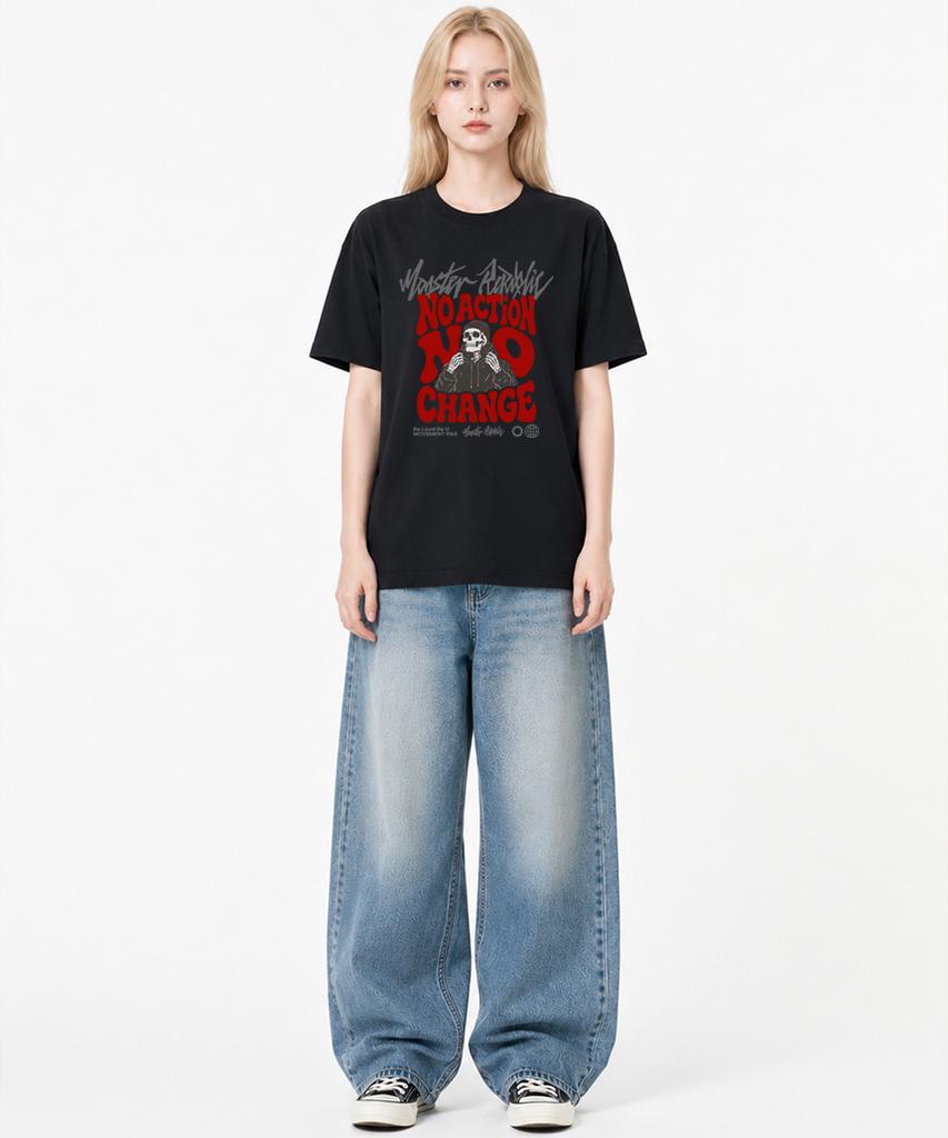 MONSTER REPUBLIC No Change Red T-Shirt Black_9165