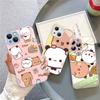 Character Bubu And Dudu For IPhone 14 13 12 Mini 11 Pro XS Max X XR 14 Plus Tempered Glass Cover