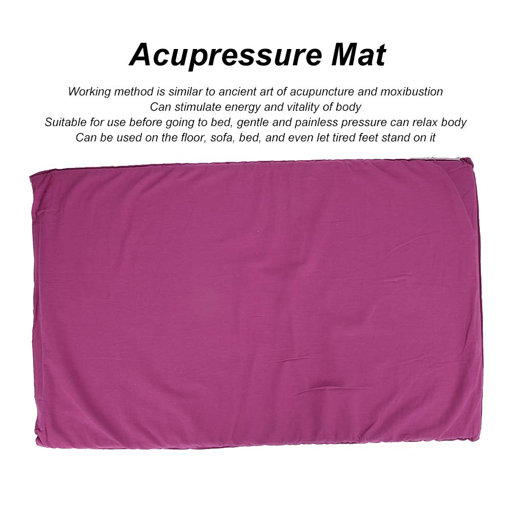 Bindo Acupressure Mat, Acupressure Mat with Pillow Set, Home Use (Three-Piece Acupuncture Mat Purple)