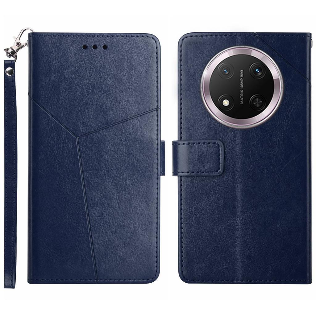 HT01 Etui na Honor Magic7 Lite 5G/X9c 5G/X60 Pro 5G ze skóry z wytłoczonymi liniami w kształcie litery Y