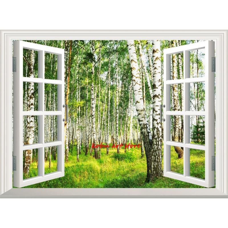Maldives Beach 3D Window Effect Landscape Poster Print Northern Lights Forest Lake Wall Art Canvas Painting for Room Home Decor