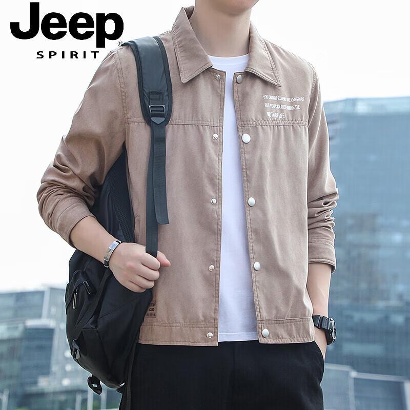 JEEP SPIRIT Men s Casual Lapel Workwear Jacket L