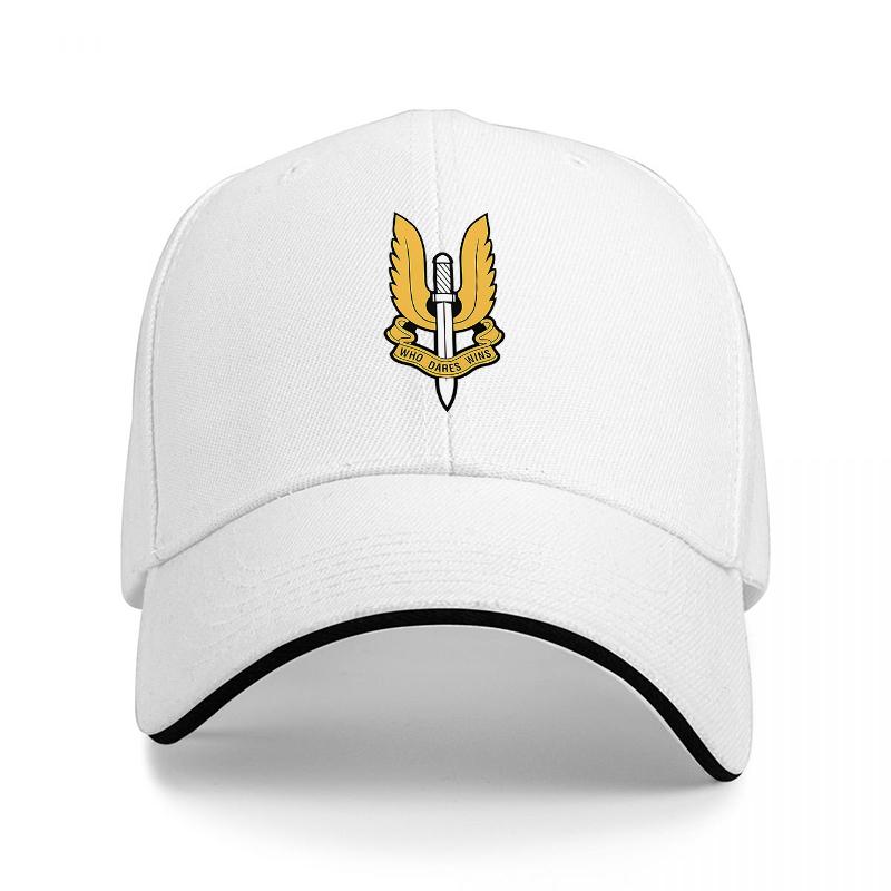 Sword and Wings Emblem Black Baseball Cap with Gold Logo Design for Unisex and Women Fashionable Adjustable Hat