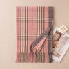 Womens Knitted Wool-Feel Scarf With Fringe Plaid Winter Warm Shawl Office Casual Wear