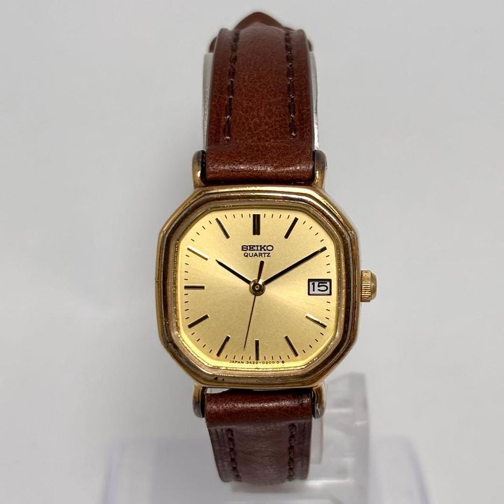 Used [Rare New Belt Working] Seiko Ladies Watch Octagon Date SGP