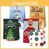 Christmas Decor Paper Bags With Santa Claus Gingerbread Man Print Daily For